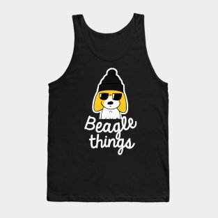 Gangsta Beagle Dog Owner Retro Funny Dog Tank Top